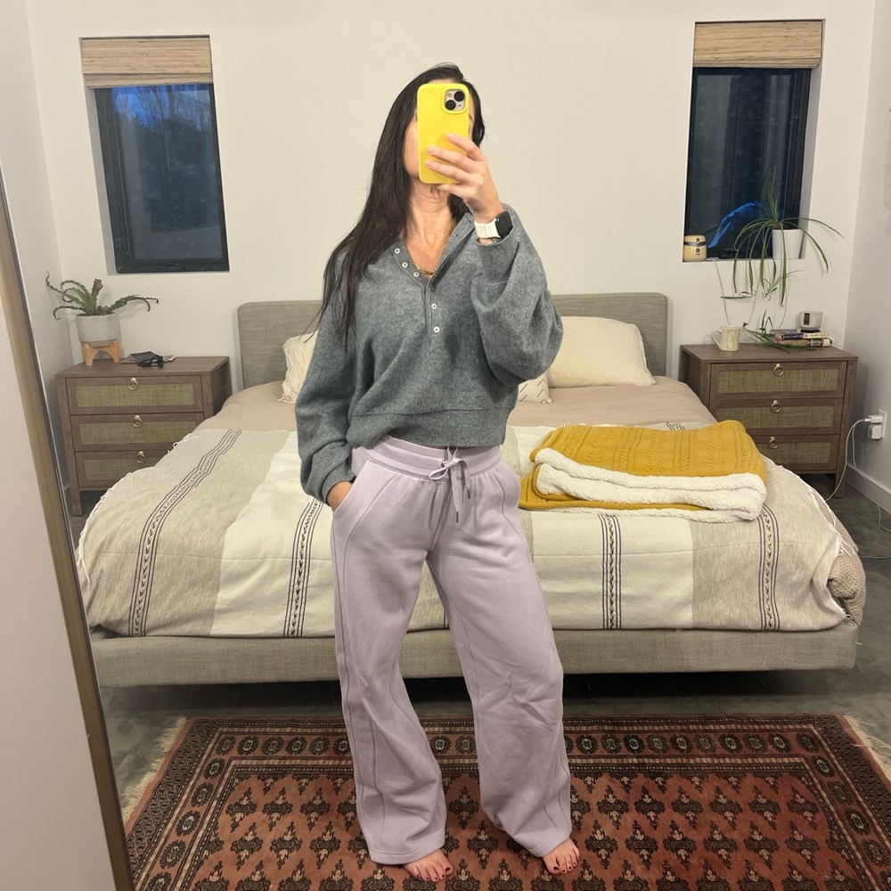 lululemon athletica Lavender scuba wide leg pants